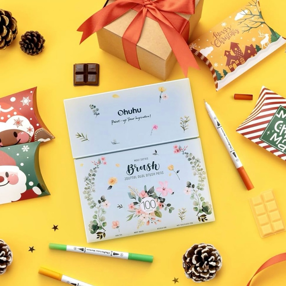 Floral Brush Pen Set - 100 Colors